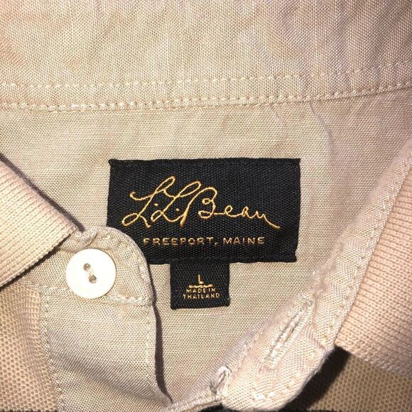 𝅺PRISTINE Vintage Mens Large PL Bean Striped Polo Shirt - Picture 3 of 7